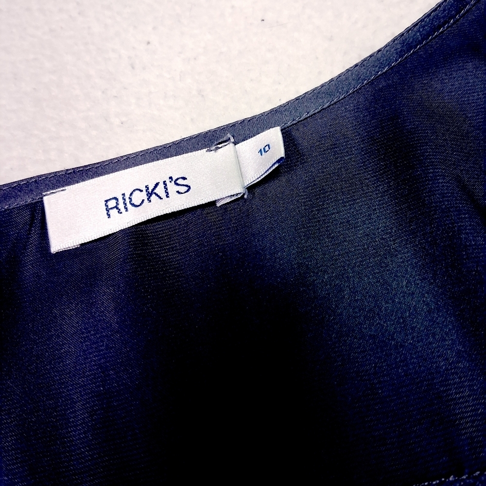 Ricki's Navy Ruffle Blouse - Picture 2 of 3
